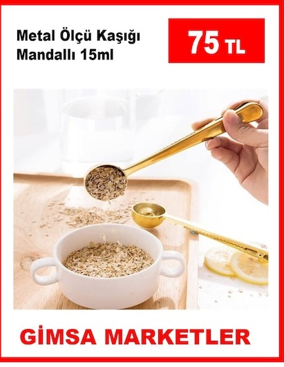 Metal Ölçü Kaşığı Mandallı 15Ml