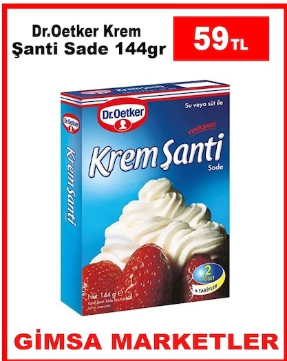Dr. Oetker Krem Şanti Sade 144Gr