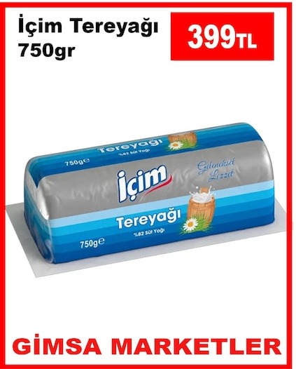 İçim Tereyağı 750Gr