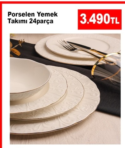 Porselen Yemek Takimi 24 Parça