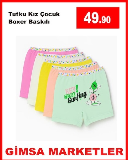 Tutku Kız Çocuk Boxer