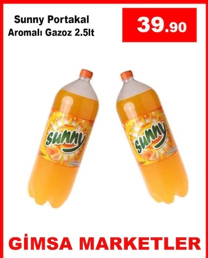 Sunny Portakal Aromali Gazoz 2.5Lt