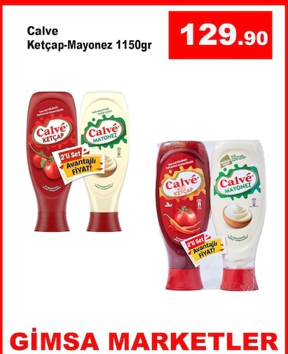 Calve Ketçap-Mayonez 1150Gr