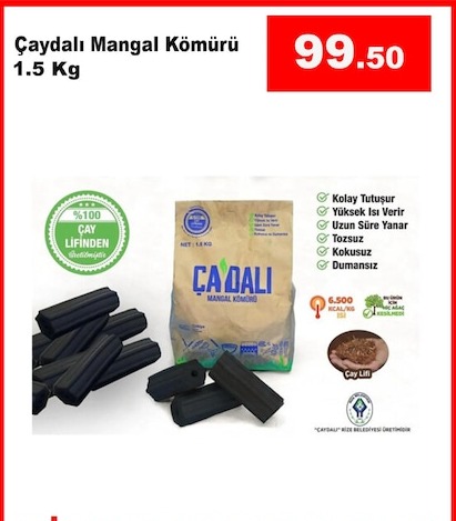 Çaydalı Mangal Kömürü 1.5 Kg