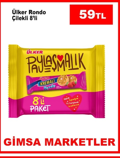 Ülker Rondo Çilekli 8'Li