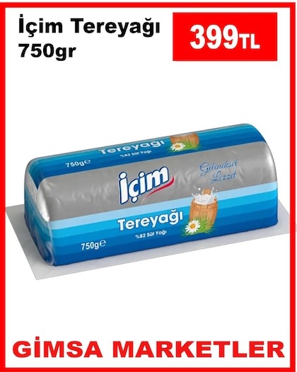 İçim Tereyağı 750Gr