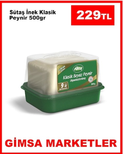 Sütaş İnek Klasik Beyaz Peynir 500Gr