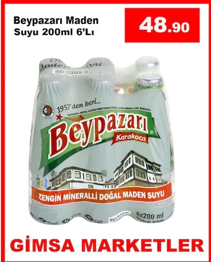 Beypazarı Maden Suyu 200Ml 6'Lı