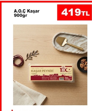 A.O.Ç Kaşar 900Gr