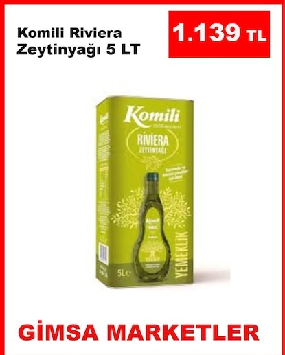 Komili Riviera Zeytinyaği 5 Lt