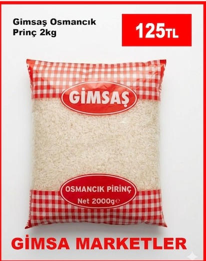 Gimsaş Osmancık Pirinç 2Kg