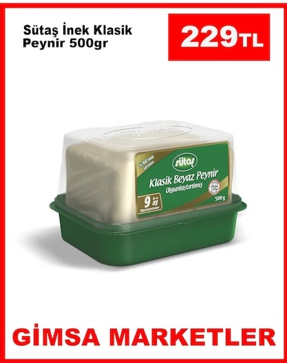Sütaş İnek Klasik Peynir 500Gr
