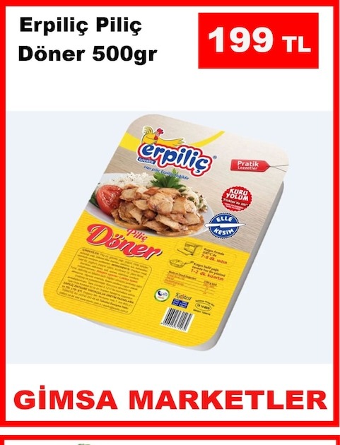 Erpiliç Piliç Döner 500Gr