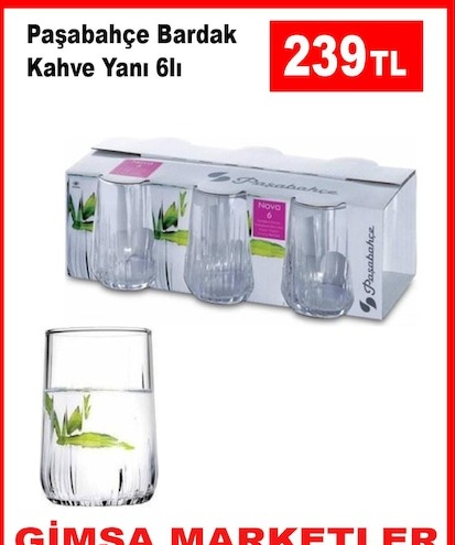 Paşabahçe Bardak Kahve Yanı 6'Lı