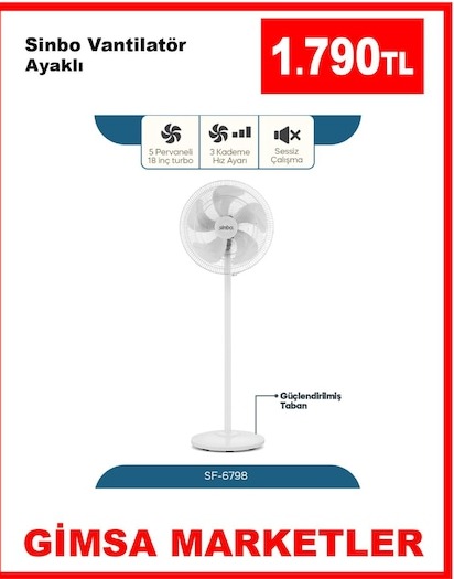 Sinbo Vantilatör Ayaklı