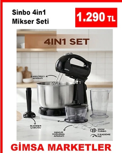 Sinbo 4In1 Mikser Seti