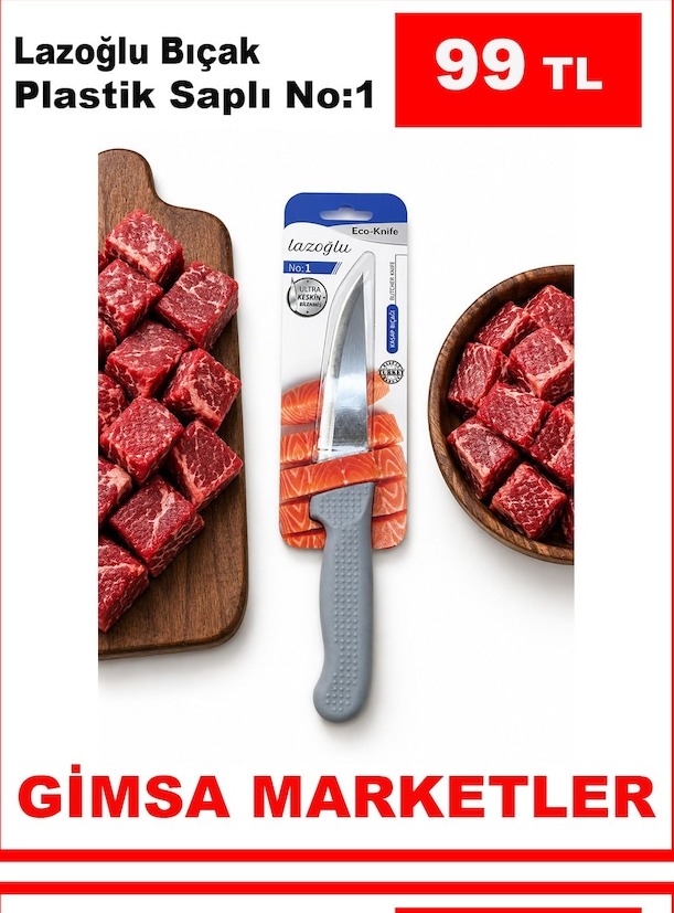 Lazoğlu Bıçak Plastik Saplı No:1