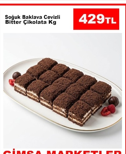 Soğuk Baklava Cevizli Bitter Çikolata Kg