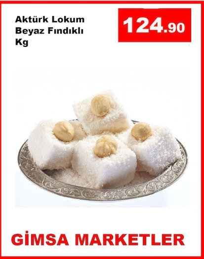 Aktürk Lokum Beyaz Fındıklı Kg