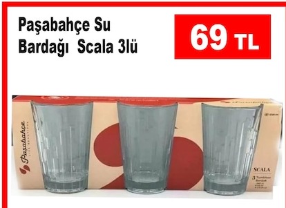 Paşabahçe Su Bardağı Scala 3Lü