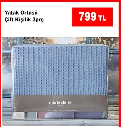 Yatak Örtüsü Çift Kişilik 3 Parça