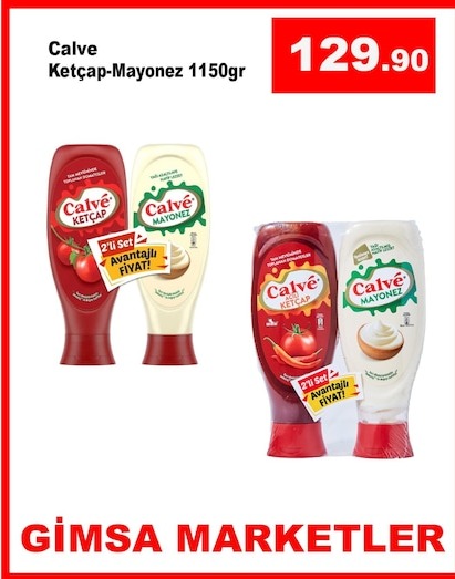 Calve Ketçap-Mayonez 1150Gr Set