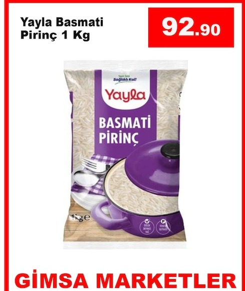 Yayla Basmati Pirinç 1 Kg