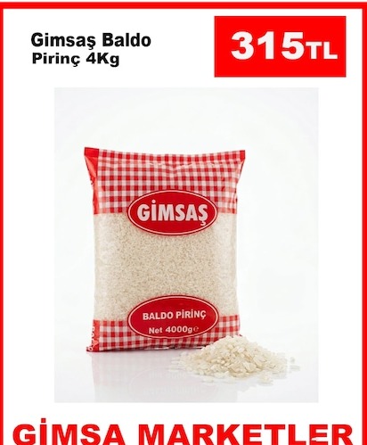 Gimsaş Baldo Pirinç 4 Kg