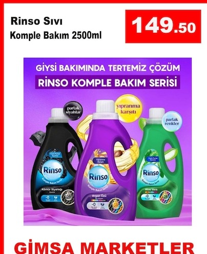 Rinso Sıvı Komple Bakım 2500Ml