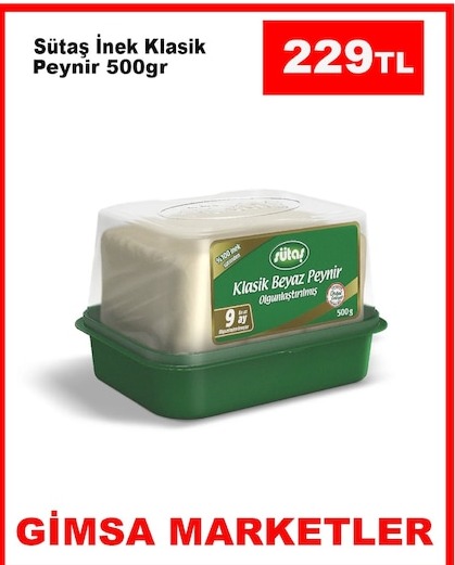 Sütaş İnek Klasik Peynir 500Gr