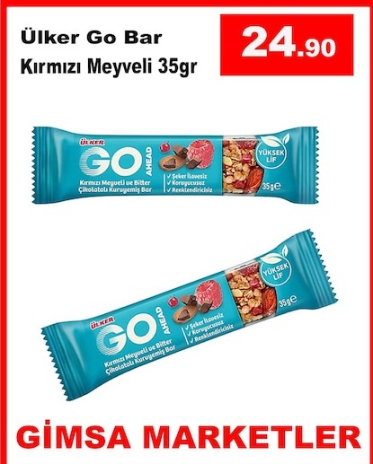 Ülker Go Bar Kırmızı Meyveli 35Gr