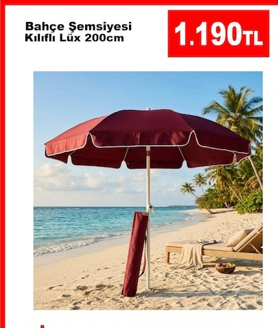Bahçe Şemsiyesi Kılıflı Lux 200Cm