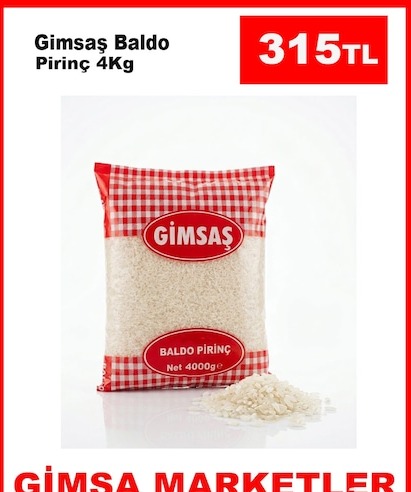 Gimsaş Baldo Pirinç 4Kg