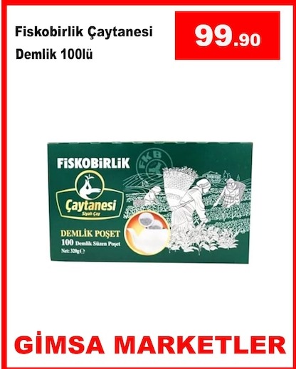 Fiskobirlik Çaytanesi Demlik 100Lu
