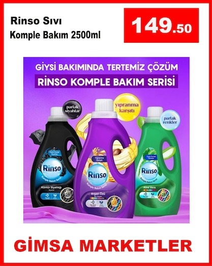 Rinso Sıvı Komple Bakım 2500Ml