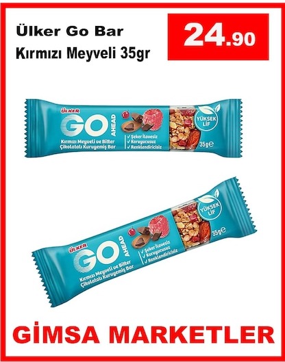 Ülker Go Bar Kırmızı Meyveli 35Gr