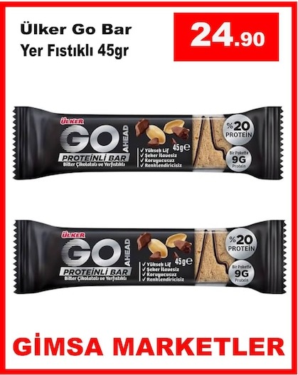 Ülker Go Bar Yer Fıstıklı 45Gr
