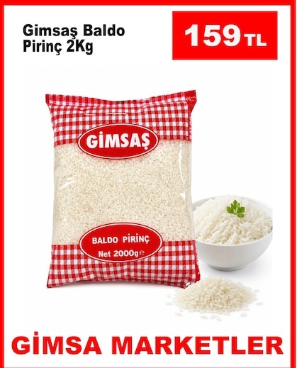 Gimsaş Baldo Pirinç 2Kg