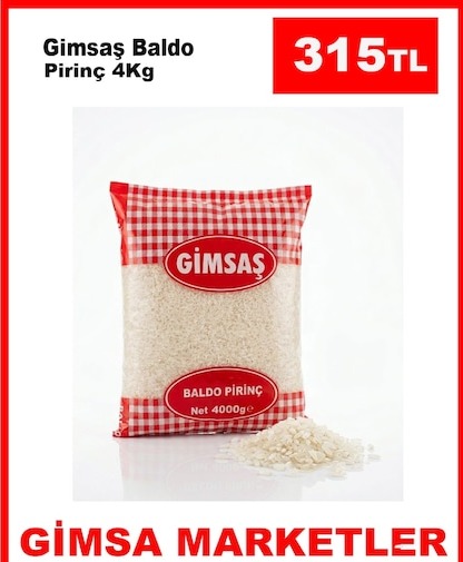 Gimsaş Baldo Pirinç 4Kg