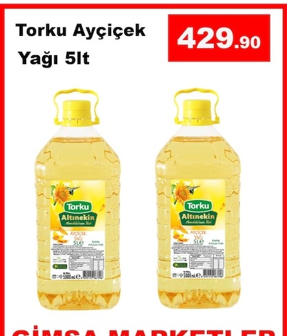 Torku Ayçiçek Yağı 5Lt