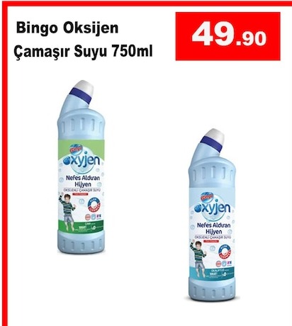 Bingo Oksijen Çamaşır Suyu 750Ml