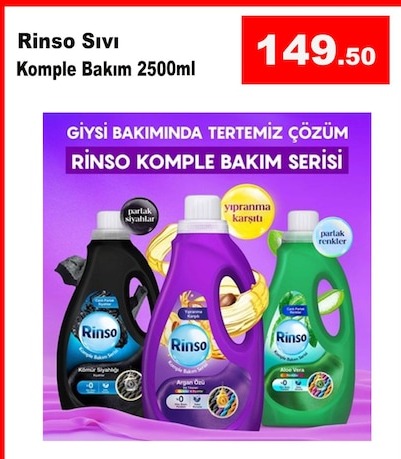 Rinso Sıvı Komple Bakım 2500Ml
