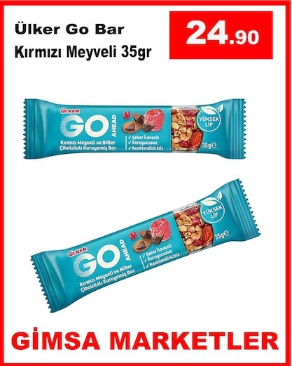 Ülker Go Bar Kırmızı Meyveli 35Gr