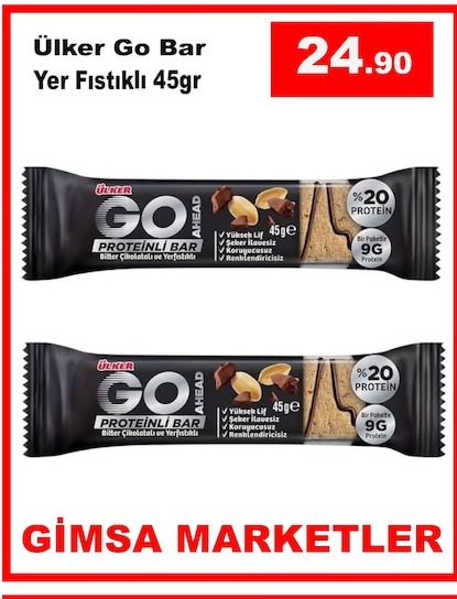 Ülker Go Bar Yer Fıstıklı 45Gr