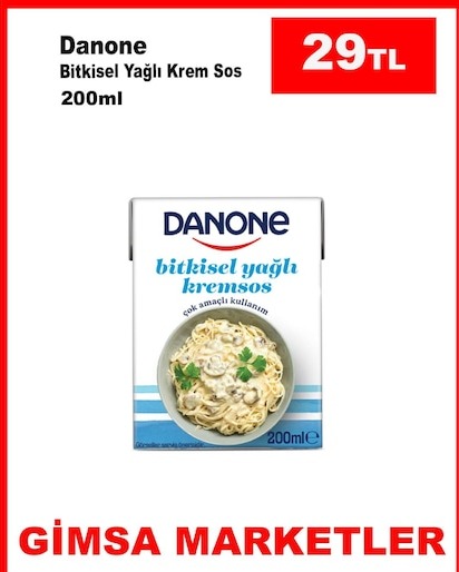 Danone Bitkisel Yağlı Krem Sos 200Ml