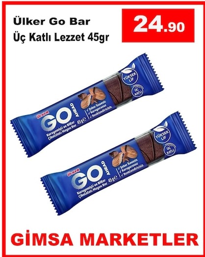 Ülker Go Bar Üç Katlı Lezzet 45Gr
