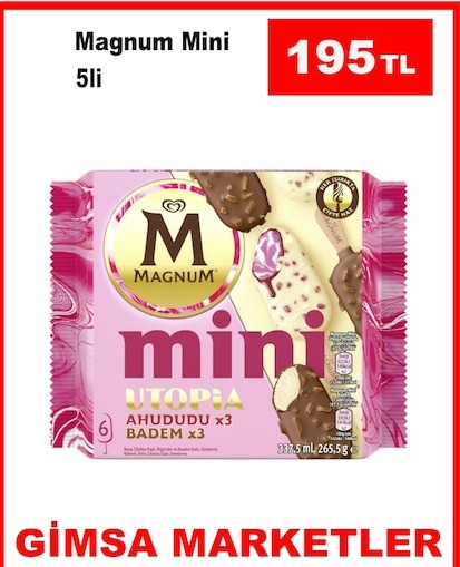 Magnum Mini Utopia Ahududu Badem X3 337,5 Ml