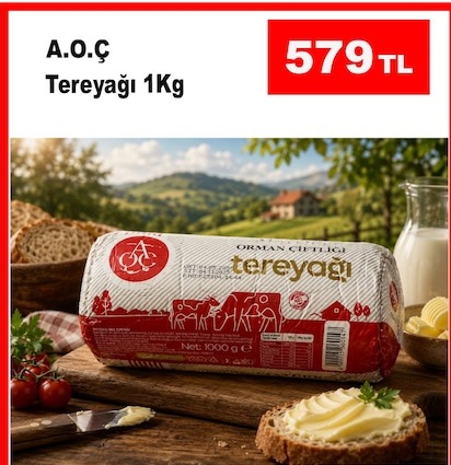 A.O.Ç Tereyağı 1Kg