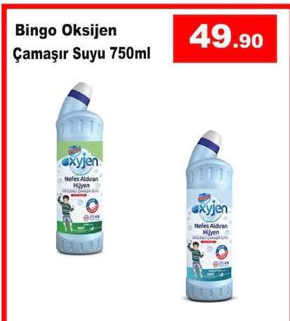 Bingo Oksijen Çamaşır Suyu 750Ml