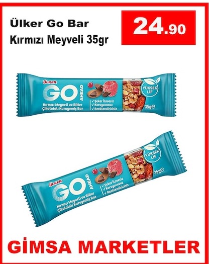 Ülker Go Bar Kırmızı Meyveli 35Gr